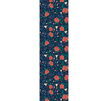Office blind with nordic style floral design - TenStickers