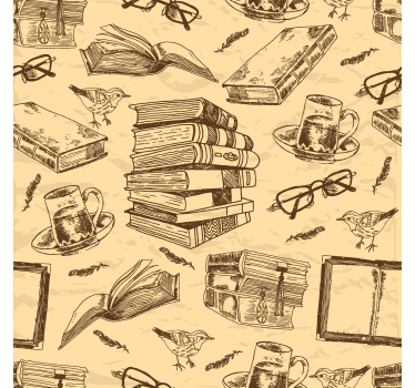 Office blind in old library style - TenStickers
