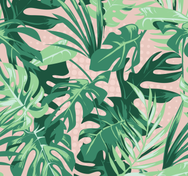 Office blind different shades of green leaves - TenStickers