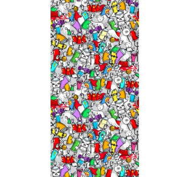 Teenage roller blind with vibrant graffiti designs - TenStickers