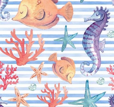 Teenage roller blind with ocean life design - TenStickers