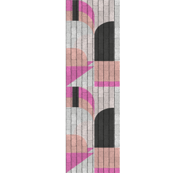 Modern blind abstract shapes on bricks - TenStickers