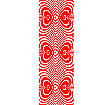 Modern blind with mesmerizing hearts pattern decor - TenStickers