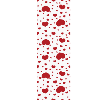 Modern blind patterned with little and big hearts - TenStickers