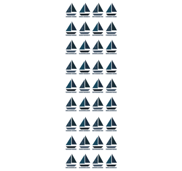 Modern blind with sailboat pattern fabric - TenStickers