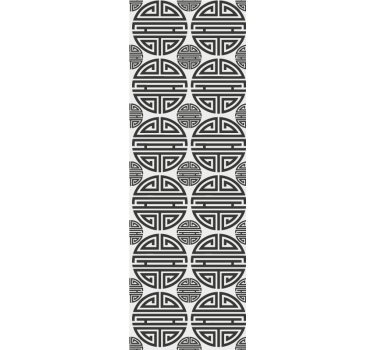 Modern blind with asian geometric design - TenStickers