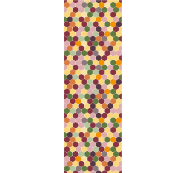 Modern blind in textured colorful hexagons - TenStickers