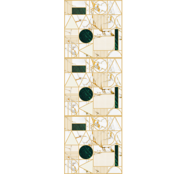 Modern blind in white marble geometric design - TenStickers
