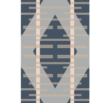 Modern blind in grey abstract mid-century style - TenStickers
