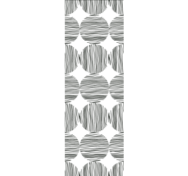 Modern blind with striped circle design - TenStickers