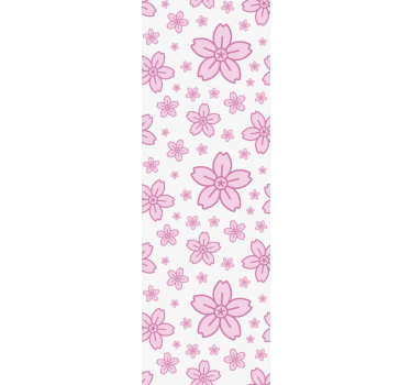 Modern blind with pink cute little flowers - TenStickers