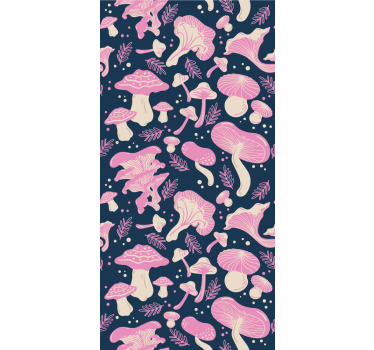 Modern blind with pink mushroom seamless pattern - TenStickers