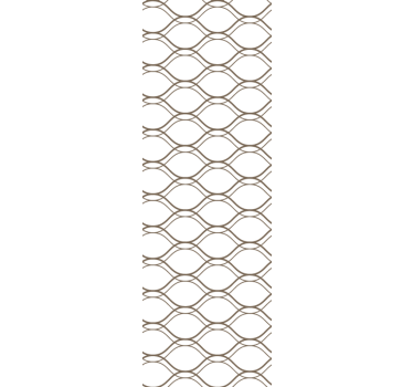 Modern blind in brown wavy geometric pattern - TenStickers