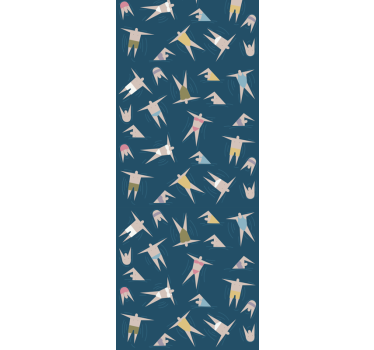 Modern blind with swimming figures design - TenStickers