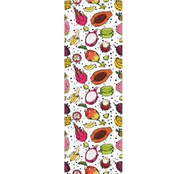 Modern blind sketch of colorful exotic fruits - TenStickers