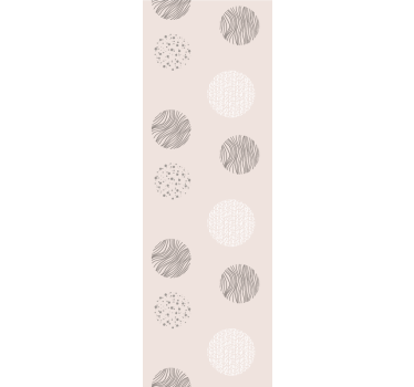 Modern blind gray circles with lines texture pattern - TenStickers