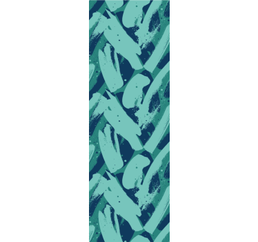 Modern blind in green and blue paint strokes - TenStickers