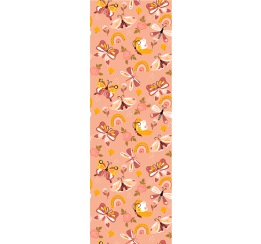 Modern blind with boho butterflies and rainbows pattern - TenStickers