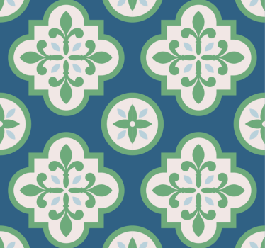 Modern blind green clover portuguese tile - TenStickers