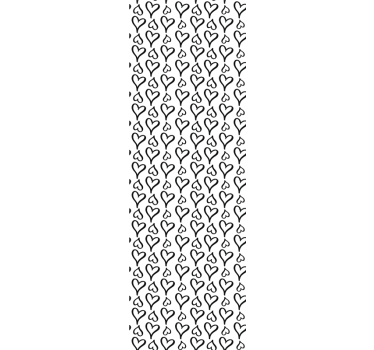Modern blind with black illustrated heart icons - TenStickers