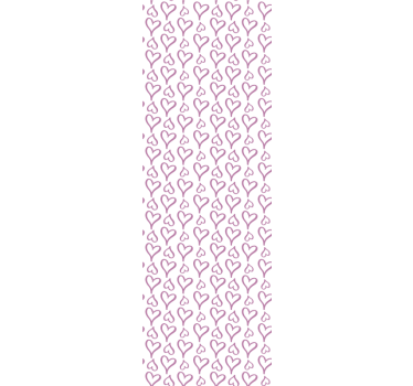 Modern blind with pink illustrated heart icons - TenStickers