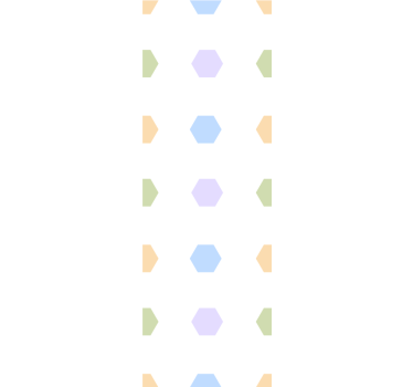 Modern blind multicolor hexagons on light background - TenStickers