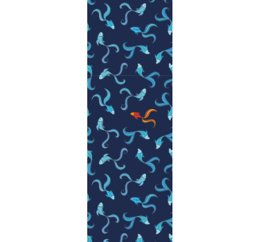 Modern blind one in a thousand orange fish - TenStickers