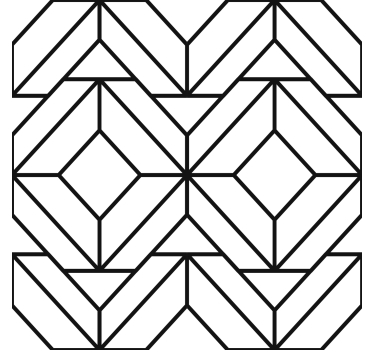 Modern blind black and white geometric design - TenStickers