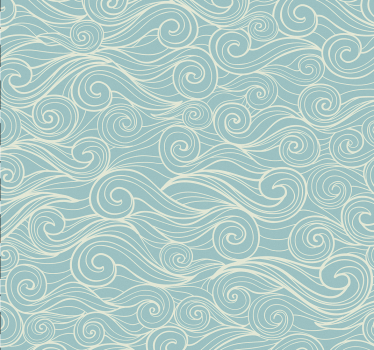 Bathroom blind ocean waves - TenStickers