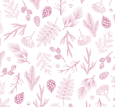 Bathroom blind in white with pink pine design - TenStickers