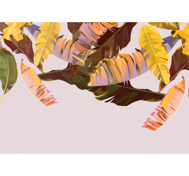 Kitchen blind exotic banana leaves design - TenStickers