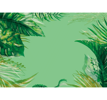 Kitchen blind with hand painted banana leaves - TenStickers