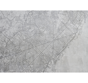 Kitchen blind city map of barcelona - TenStickers