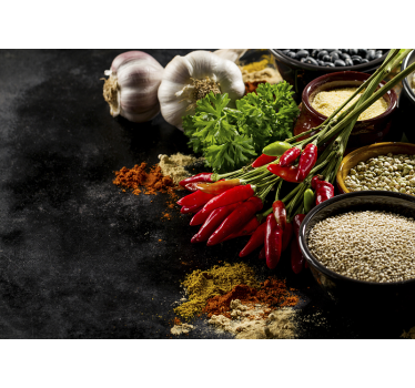 Kitchen blind for cooking with spices - TenStickers