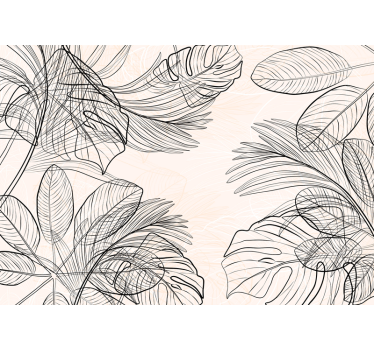 Kitchen blind in warm colored leaf designs - TenStickers