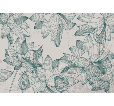 Kitchen blind with floral silhouettes - TenStickers