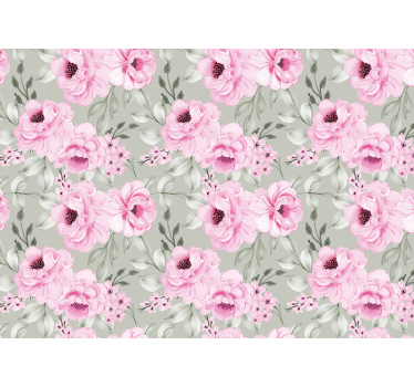 Kitchen blind in pastel color peonies - TenStickers