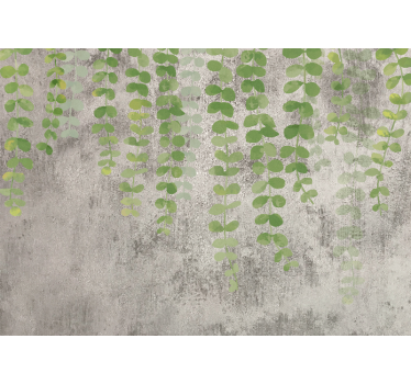 Kitchen blind with hanging plants on concrete texture - TenStickers