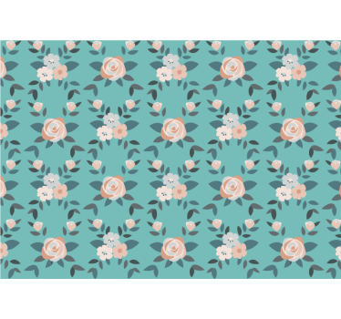 Kitchen blind with pastel multicolor roses - TenStickers
