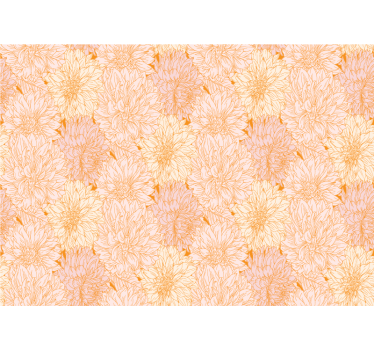 Kitchen blind with a lot of white dahlia texture - TenStickers