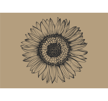 Kitchen blind in beige sunflower design - TenStickers
