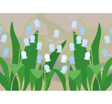 Kitchen blind beautiful snowdrop landscape spring - TenStickers