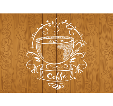 Kitchen blind with coffee wood panels - TenStickers
