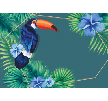 Kitchen blind with toucan tropical leaves design - TenStickers