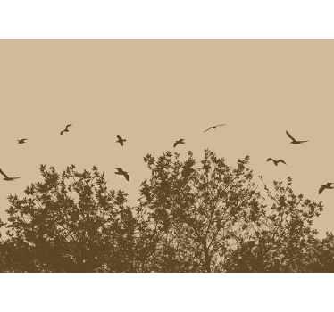 Kitchen blind spring flowers and birds design - TenStickers