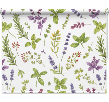 Colorful herbs kitchen blind - TenStickers