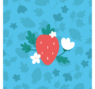 Colorful fruits and flower pattern kitchen blind - TenStickers
