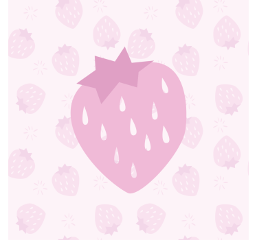Kitchen blind with strawberries pattern on pink - TenStickers