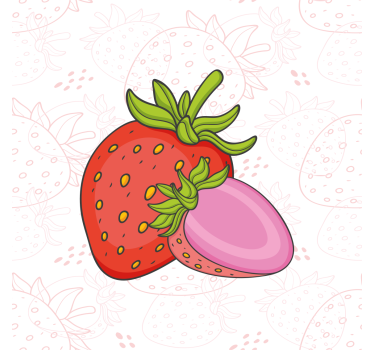 Kitchen blind seamless red and pink strawberries - TenStickers