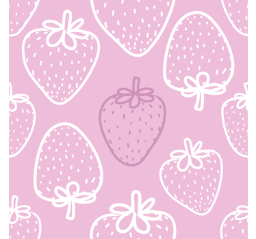 Kitchen blind seamless pink strawberry pattern - TenStickers